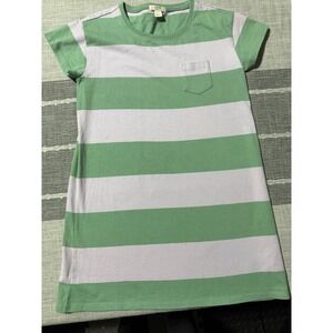 Crewcuts Girls Green Lavender Stripe Pocket T Shirt Dress Size‎ 8